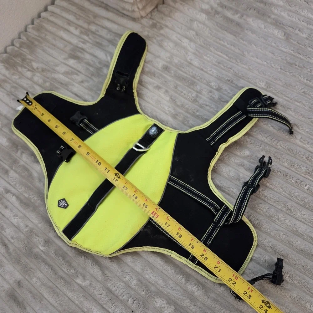 Arcadia Trail Dog Life Jacket High Visibility Flotation Vest Yellow Black Size S